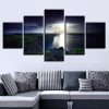 Lighthouse Island - Nature 5 Panel Canvas Art Wall Decor