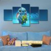 Lilo and Stitch 02 - Cartoon 5 Panel Canvas Art Wall Decor