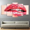 Lipstick Sparkles 09 - Abstract 5 Panel Canvas Art Wall Decor