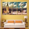 London City Skyline Big Ben - Nature 5 Panel Canvas Art Wall Decor