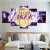Los Angeles Lakers 2 - Sport 5 Panel Canvas Art Wall Decor
