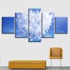 Love Feather Blue Sky - Abstract 5 Panel Canvas Art Wall Decor