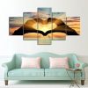 Love You Sunset - Abstract 5 Panel Canvas Art Wall Decor