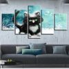 Lovely Cat 02 - Animal 5 Panel Canvas Art Wall Decor
