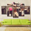Makeup Brush - Beauty Salon 5 Panel Canvas Art Wall Decor