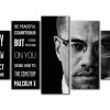 Malcolm X Quotes 3 - Music 5 Panel Canvas Art Wall Decor