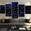 Mathematical Universe - Abstract 5 Panel Canvas Art Wall Decor