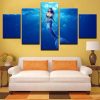 Mermaid - Ocean 5 Panel Canvas Art Wall Decor