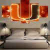 Miami Hurricanes - Sport 5 Panel Canvas Art Wall Decor