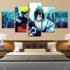 Modern Naruto & Sasuke - Anime 5 Panel Canvas Art Wall Decor