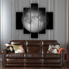 Moon 2 - Nature 5 Panel Canvas Art Wall Decor