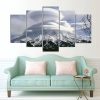 Mountain Cyclone Storm Large - Nature 5 Panel Canvas Art Wall Decor