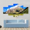 Mountain Road Landscape - Nature 5 Panel Canvas Art Wall Decor