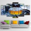 Music Drum 2 - Music 5 Panel Canvas Art Wall Decor