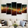 Music Notes - Music 5 Panel Canvas Art Wall Decor