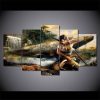 Native Warrior 5 - Army 5 Panel Canvas Art Wall Decor
