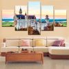 Neuschwanstein Castle - Nature 5 Panel Canvas Art Wall Decor