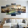 New York City Twilight - Nature 5 Panel Canvas Art Wall Decor