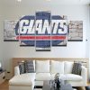 New York Giants 33- Sport 5 Panel Canvas Art Wall Decor