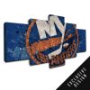 New York Islanders Nhl Team - Sport 5 Panel Canvas Art Wall Decor
