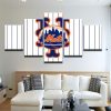 New York Mets 4 - Sport 5 Panel Canvas Art Wall Decor