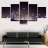 New York Skyline 3 - Nature 5 Panel Canvas Art Wall Decor