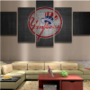 New York Yankee Baseball - Sport 5 Panel Canvas Art Wall Decor