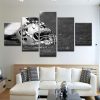 Oakland Raiders 9- Sport 5 Panel Canvas Art Wall Decor