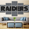 Oakland Raiders Football Nfl - Sport 5 Panel Canvas Art Wall Decor