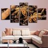 Octagon Spices And Coffee Bean - Nature 5 Panel Canvas Art Wall Decor