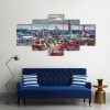 Old City Skyline Of Copenhagen - Nature 5 Panel Canvas Art Wall Decor