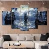 Old Ship - Automative 5 Panel Canvas Art Wall Decor