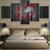 Ole Miss -Sport 5 Panel Canvas Art Wall Decor