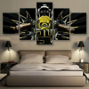 Oregon Ducks Combat American Football - Sport 5 Panel Canvas Art Wall Decor