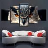 Owl 02 - Animal 5 Panel Canvas Art Wall Decor