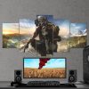 PUBG Tom Clancy Helmet 09 - Gaming 5 Panel Canvas Art Wall Decor