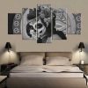 Paisley Girl - Abstract 5 Panel Canvas Art Wall Decor