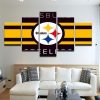Pittsburg Steelers 22- Sport 5 Panel Canvas Art Wall Decor
