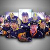 Pittsburgh Penguins 3 - Sport 5 Panel Canvas Art Wall Decor