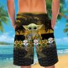 Pittsburgh Steelers And Baby Yoda Hawaiian Shirt Short