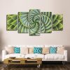 Plant Spiral Aloe - Nature 5 Panel Canvas Art Wall Decor