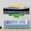 Players Playing In Tennis Court - Sport 5 Panel Canvas Art Wall Decor