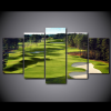 Pleasant Golf Field - Nature 5 Panel Canvas Art Wall Decor