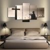Praying Cross Multi - Religion 5 Panel Canvas Art Wall Decor