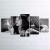 Pulp Fiction Movie Mia Wallace - Movie 5 Panel Canvas Art Wall Decor