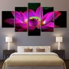 Purple Flower 3 - Nature 5 Panel Canvas Art Wall Decor