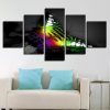 Rainbow Butterfly - Nature 5 Panel Canvas Art Wall Decor