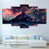 Rapunzel Magic Lanterns - Abstract 5 Panel Canvas Art Wall Decor