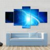 Realistic Saturn In Open Space - Space 5 Panel Canvas Art Wall Decor