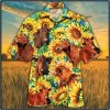 Red Angus Sunflower Hawaiian Shirt